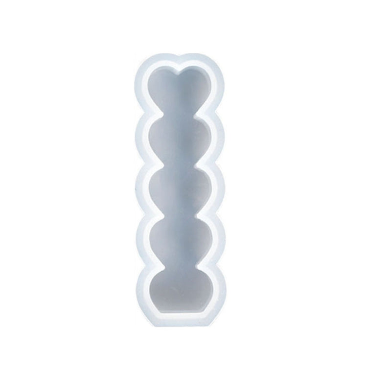 Set 2 stampi in silicone per candele a forma di cuore