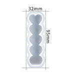 2 pezzi D2111-1 Stampo in silicone per candele a forma di cuore fai-da-te, D2111-1