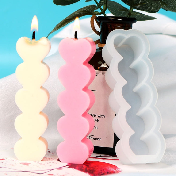 2 pezzi D2111-1 Stampo in silicone per candele a forma di cuore fai-da-te, D2111-1