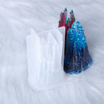 D581 Stampo in silicone per castello 3D con gocce di cristallo fai-da-te, D581
