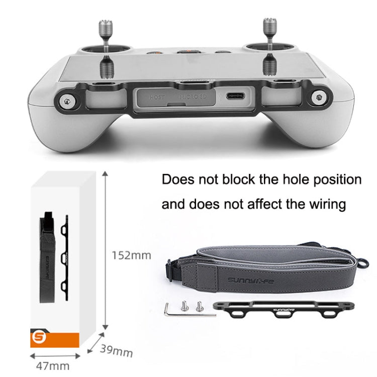 Sunnylife MM3-GS389 per Mini 3 Pro DJI RC con cordino in pelle per telecomando a schermo, MM3-GS389