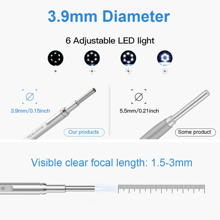 Otoscopio Smart Screen HD TESLONG MS450 da 4,5 pollici con scheda di memoria da 32 GB, MS450 Otoscope