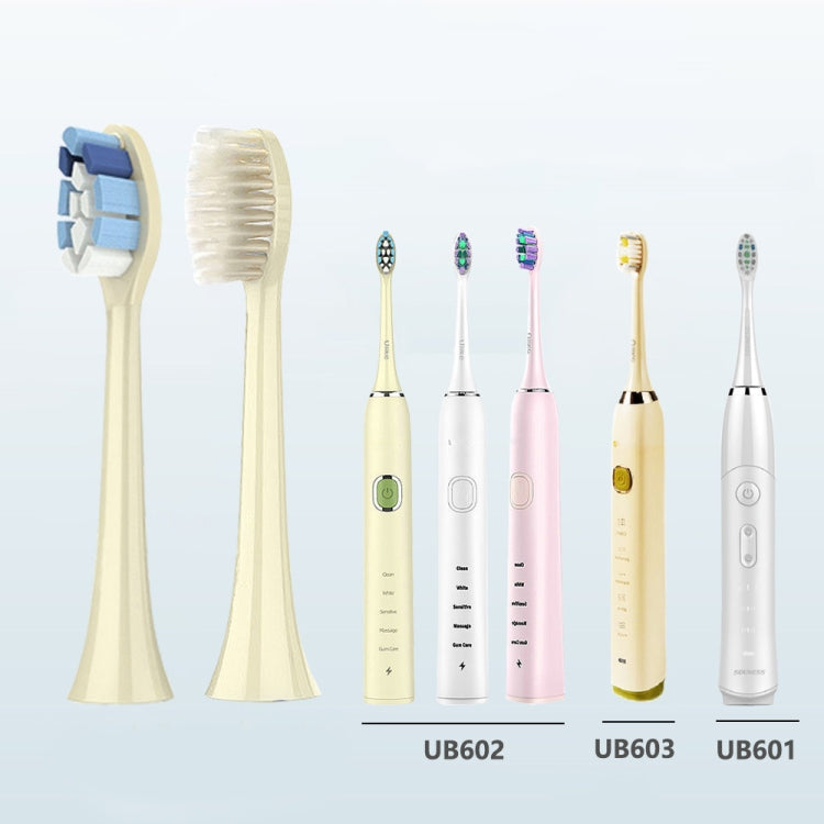 Testina per spazzolino elettrico da 2 pezzi per Ulike UB602 UB603 UB601, stile:, Bright White  Green, Bright White Type White, Soft -sensitive Avocado Green, Soft -sensitive White, Basic Clean White, Basic Cleaning Pink