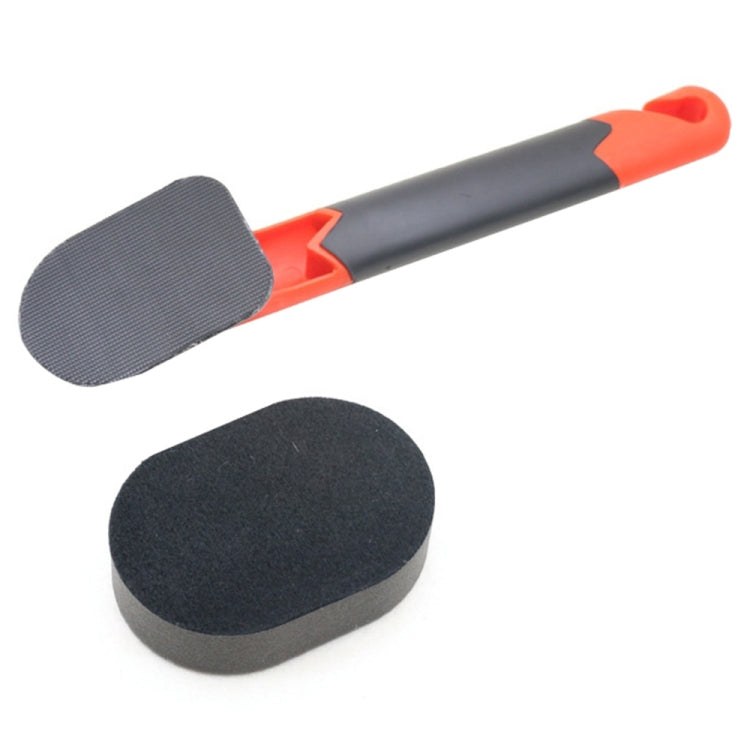 Spugna per pennello per ceratura per pneumatici con pennello per verniciare pneumatici per auto a manico lungo, 10PCS Sponge, Handle + Sponge