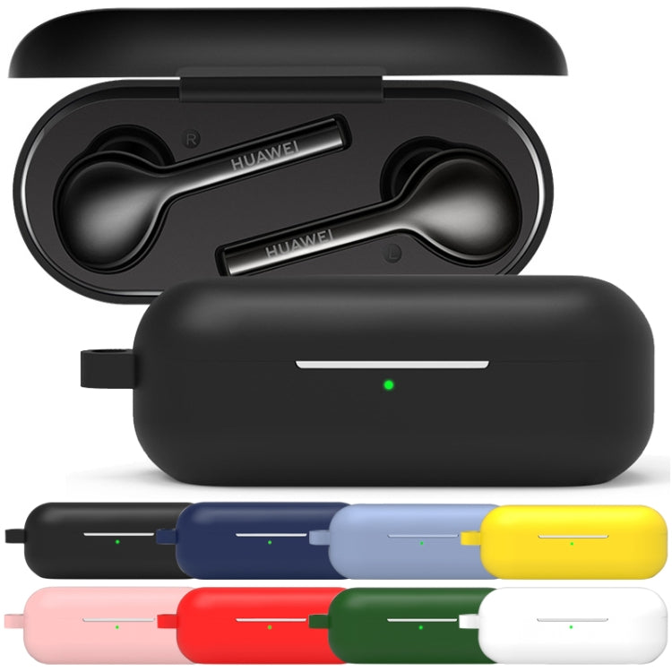 Cover in silicone per auricolari Bluetooth da 2 pezzi per Huawei FreeBuds Enjoy Edition, Pink, Noon Blue, Gray, Yellow, Black, Red, Green, White