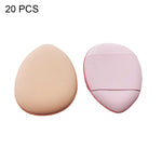 Mini soffio per le dita per il trucco bagnato e asciutto in pelle, 20 PCS Blue, 20 PCS White, 20 PCS Dark Skin-color, 20 PCS Pink Purple, 20 PCS Black, 2 Sets/20pcs Mixed-colors