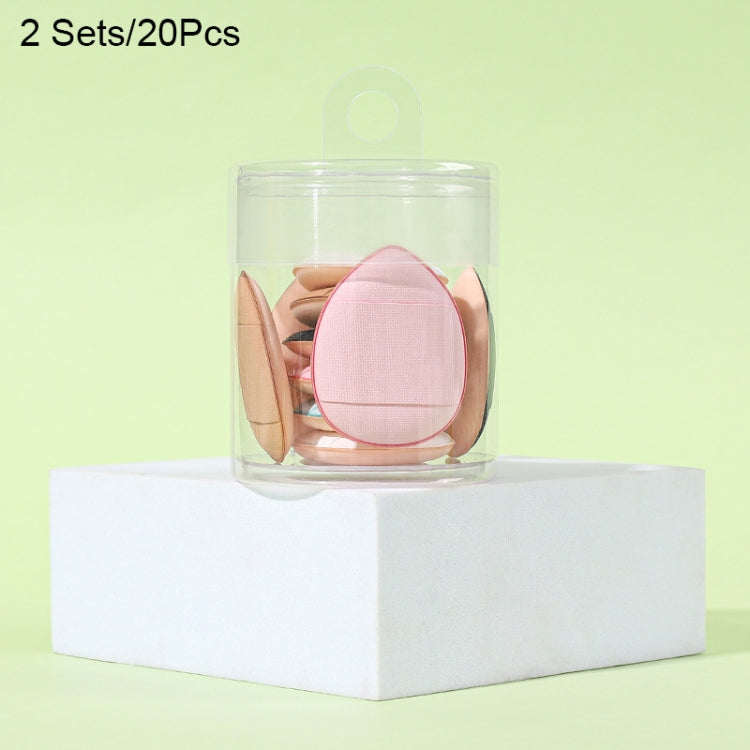 Mini soffio per le dita per il trucco bagnato e asciutto in pelle, 20 PCS Blue, 20 PCS White, 20 PCS Dark Skin-color, 20 PCS Pink Purple, 20 PCS Black, 2 Sets/20pcs Mixed-colors