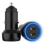 Caricabatteria per auto a doppia interfaccia in lega di alluminio IBD352, specifiche:, PD30W+PD30W, Double QC3.0 36W, QC3.0 18W+PD 3.0 20W, Qc3.0 18W+PD 3.0 30W, QC3.0 30W+PD 3.0 30W