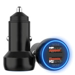 Caricabatteria per auto a doppia interfaccia in lega di alluminio IBD352, specifiche:, PD30W+PD30W, Double QC3.0 36W, QC3.0 18W+PD 3.0 20W, Qc3.0 18W+PD 3.0 30W, QC3.0 30W+PD 3.0 30W