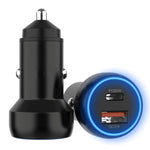 Caricabatteria per auto a doppia interfaccia in lega di alluminio IBD352, specifiche:, PD30W+PD30W, Double QC3.0 36W, QC3.0 18W+PD 3.0 20W, Qc3.0 18W+PD 3.0 30W, QC3.0 30W+PD 3.0 30W