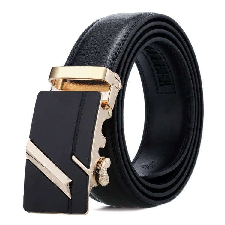 Dandali Casual Uomo Cintura con fibbia automatica Cinturino per pantaloni in pelle morbida da lavoro, 110cm