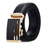 Dandali Casual Uomo Cintura con fibbia automatica Cinturino per pantaloni in pelle morbida da lavoro, 110cm
