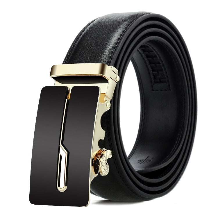 Dandali Casual Uomo Cintura con fibbia automatica Cinturino per pantaloni in pelle morbida da lavoro, 110cm
