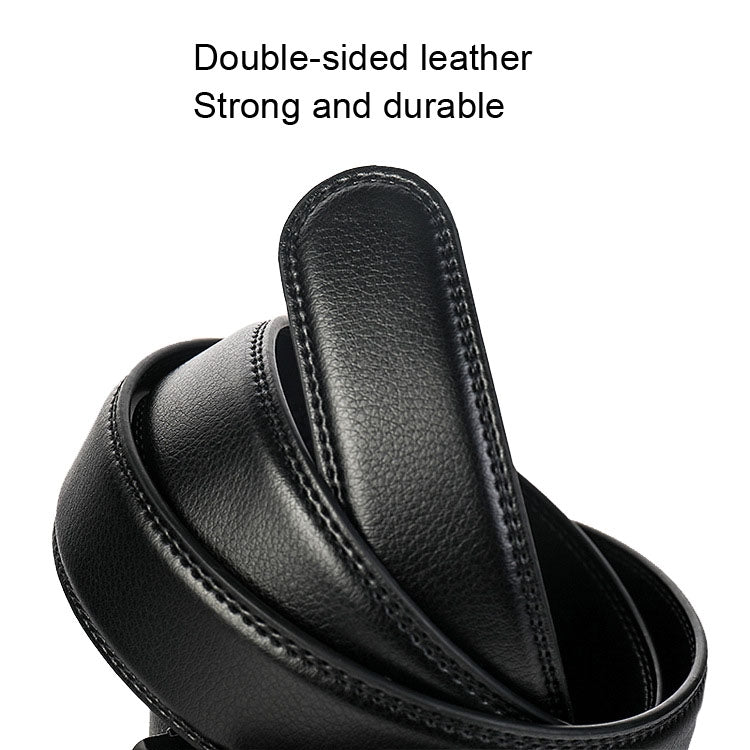 Dandali Casual Uomo Cintura con fibbia automatica Cinturino per pantaloni in pelle morbida da lavoro, 125cm
