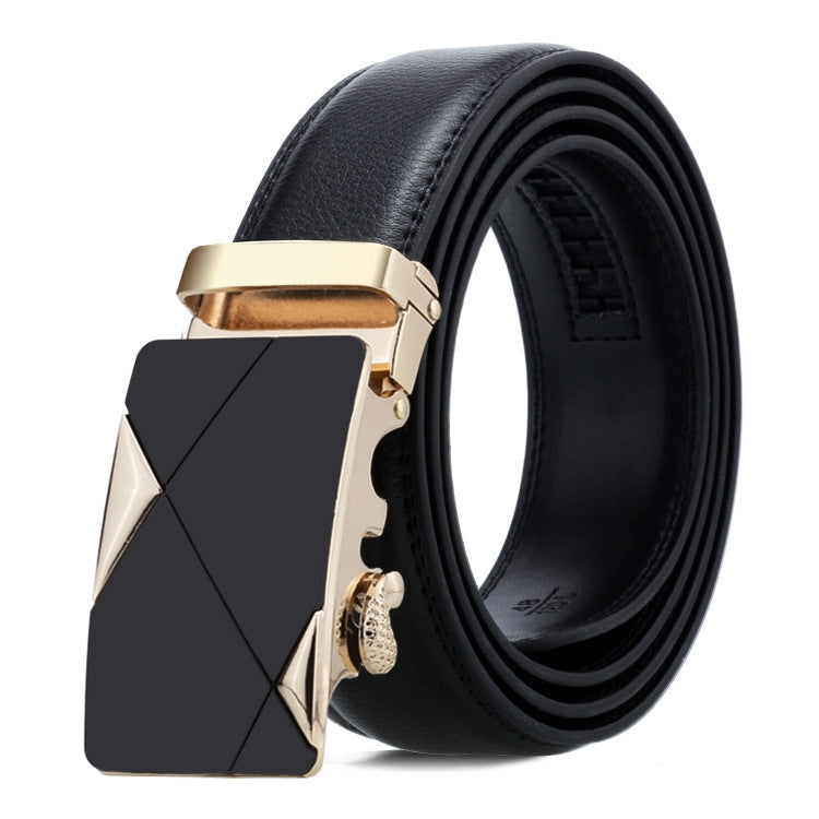 Dandali Casual Uomo Cintura con fibbia automatica Cinturino per pantaloni in pelle morbida da lavoro, 115cm