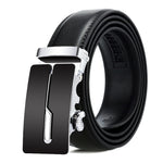 Dandali Casual Uomo Cintura con fibbia automatica Cinturino per pantaloni in pelle morbida da lavoro, 115cm