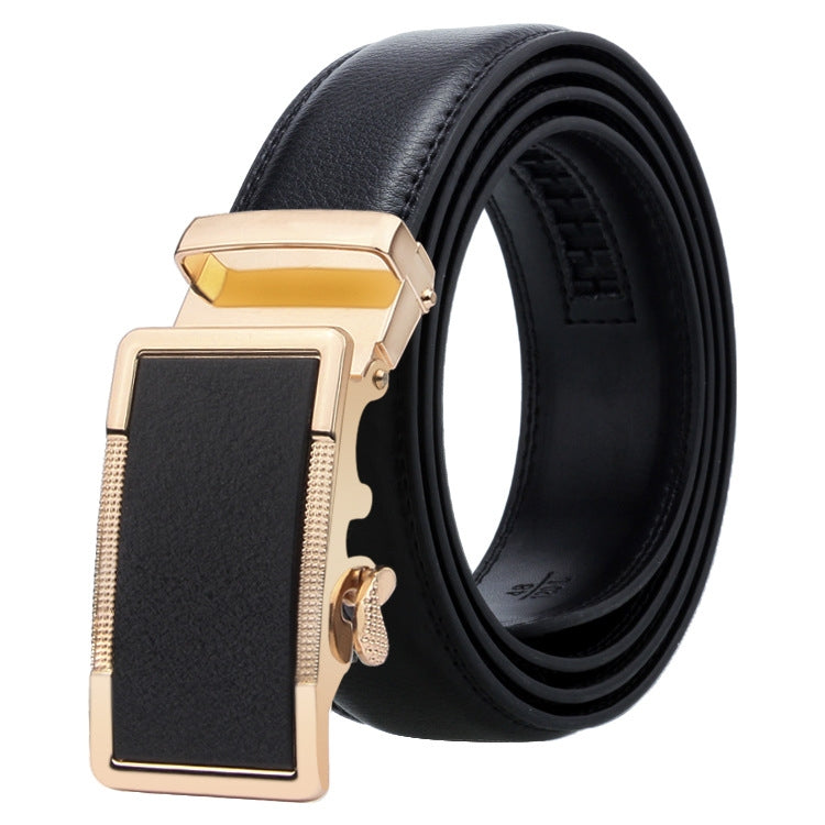 Dandali Casual Uomo Cintura con fibbia automatica Cinturino per pantaloni in pelle morbida da lavoro, 120cm