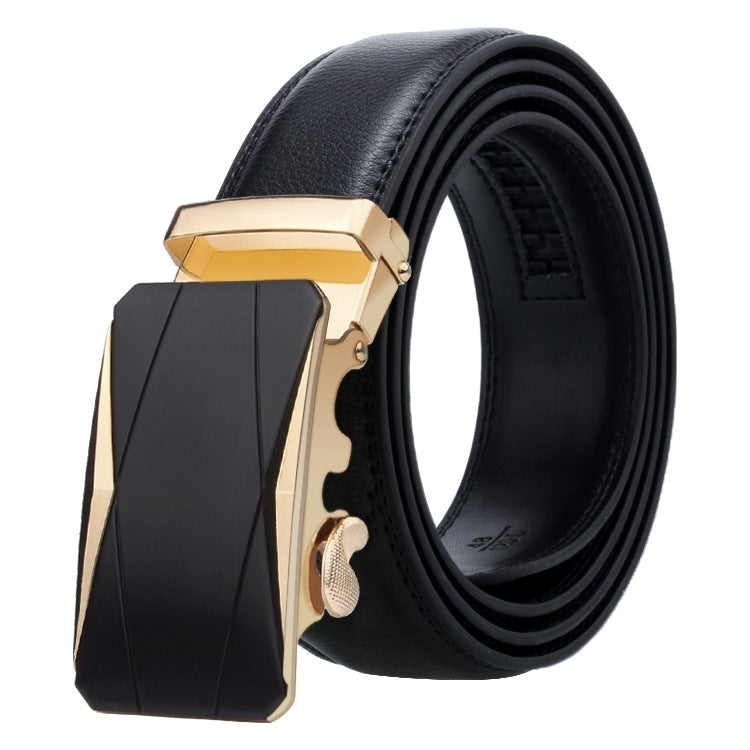 Dandali Casual Uomo Cintura con fibbia automatica Cinturino per pantaloni in pelle morbida da lavoro, 120cm