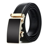Dandali Casual Uomo Cintura con fibbia automatica Cinturino per pantaloni in pelle morbida da lavoro, 125cm