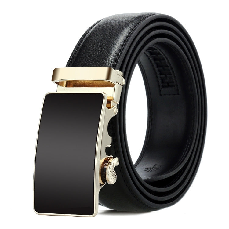 Dandali Casual Uomo Cintura con fibbia automatica Cinturino per pantaloni in pelle morbida da lavoro, 125cm