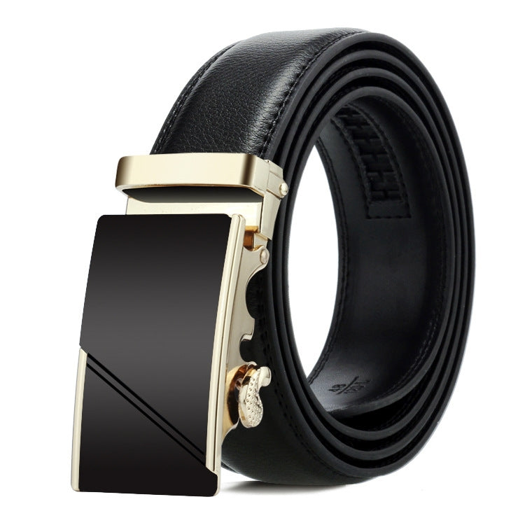 Dandali Casual Uomo Cintura con fibbia automatica Cinturino per pantaloni in pelle morbida da lavoro, 125cm