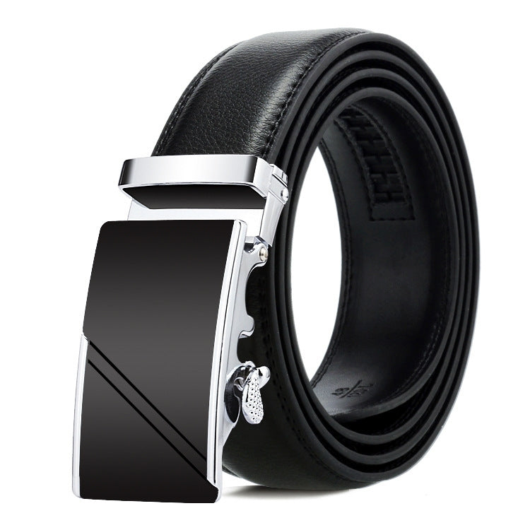 Dandali Casual Uomo Cintura con fibbia automatica Cinturino per pantaloni in pelle morbida da lavoro, One Size 110-125cm