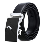 Dandali Casual Uomo Cintura con fibbia automatica Cinturino per pantaloni in pelle morbida da lavoro, One Size 110-125cm
