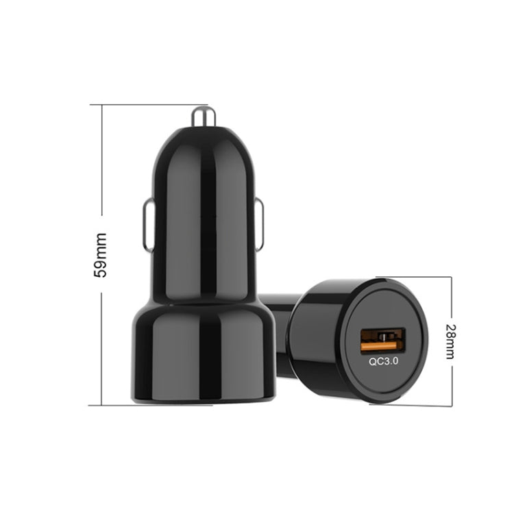 IBD321-Q3 Caricabatteria da auto per cellulare universale ignifugo, QC3.0 18W, QC3.0+2.4A, 2.4A+12W, 3.1A+15W, 4.8A+24W, PD 20W
