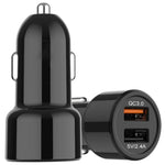 IBD321-Q3 Caricabatteria da auto per cellulare universale ignifugo, QC3.0 18W, QC3.0+2.4A, 2.4A+12W, 3.1A+15W, 4.8A+24W, PD 20W