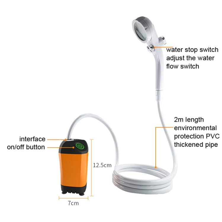 Bagno all'aperto Artefatto Campo Dormitorio Doccia elettrica semplice, Basic Model 4400mAh, 3 Gear Model 4400mAh, Digital Display 4400mAh, Digital Display 7800mAh