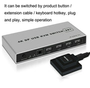 KYSW59 60HZ DP USB KVM Switch Dispositivo di condivisione computer 2 in 1, KYSW59, 8K