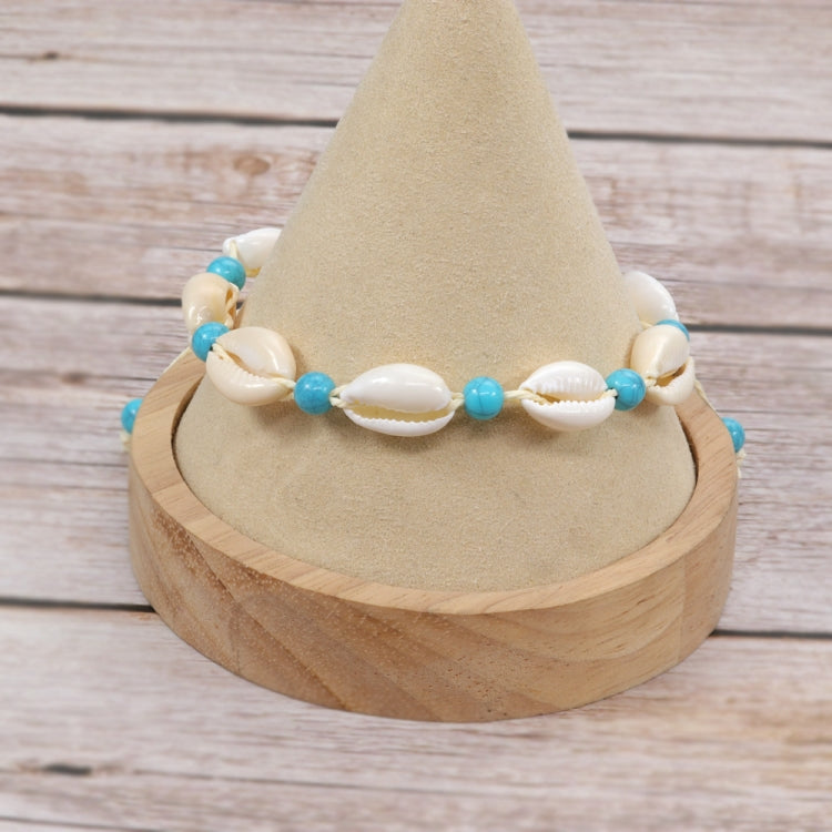 Bracciale a conchiglia regolabile in corda intrecciata a mano da 3 pezzi