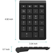 BT304 Mini tastiera wireless per laptop a 22 tasti, specifiche:, Bluetooth (Black), Bluetooth (Gray), Bluetooth (Gold), Bluetooth (Silver Black), 2.4G (Black), 2.4G (Gray), 2.4G (Gold), 2.4G (Silver Black)
