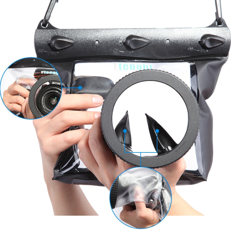 Tteoobl Custodia per fotocamera subacquea da 20 m Custodia impermeabile per fotocamera, M, L