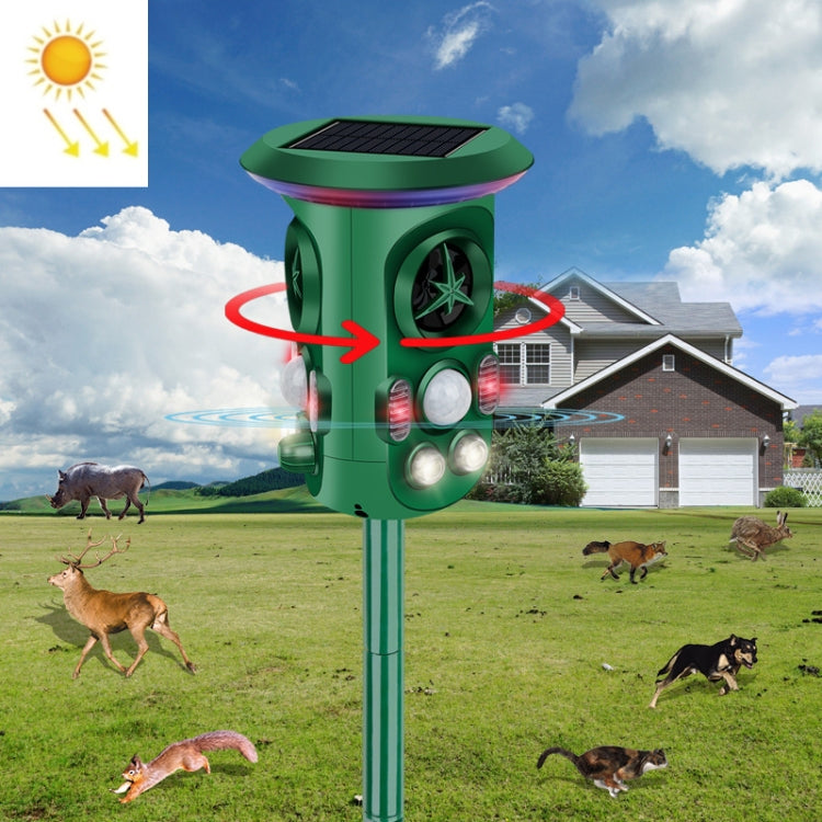 Repeller a ultrasuoni solare per uccelli e animali 360°