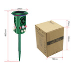 RC-543 Solar Energy Repeller per uccelli a ultrasuoni omnidirezionale a 360 gradi Repeller per animali, RC-543 Dark Green