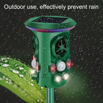 RC-543 Solar Energy Repeller per uccelli a ultrasuoni omnidirezionale a 360 gradi Repeller per animali, RC-543 Dark Green