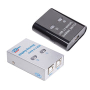SW68 2 in 1 Switcher Condivisione di stampa automatica USB, Black, Silver