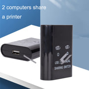SW68 2 in 1 Switcher Condivisione di stampa automatica USB, Black, Silver