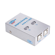 SW68 2 in 1 Switcher Condivisione di stampa automatica USB, Black, Silver