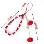 Bracciale in cristallo con cordino per cellulare