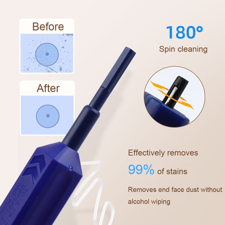 Strumento per la pulizia delle fibre della penna per la pulizia del viso dell'estremità della fibra di tipo a pressione, Fiber Cleaning Pen