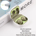 Adesivo antipolvere in metallo con coperchio interno per cuffie da 5 pezzi per Samsung Galaxy Buds 2, Black, Silver Gray, Rose Gold, Gold