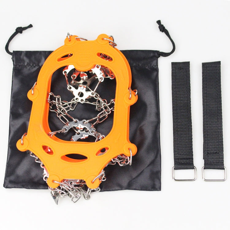 1 paio di ramponi da 23 punte, per passeggiate invernali all'aperto, per la pesca sul ghiaccio, con racchette da neve, dimensioni:, M Orange, L Orange, XL Orange, M Black, L Black, XL  Black