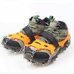 1 paio di ramponi da 23 punte, per passeggiate invernali all'aperto, per la pesca sul ghiaccio, con racchette da neve, dimensioni:, M Orange, L Orange, XL Orange, M Black, L Black, XL  Black