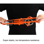 1 paio di 18 ramponi a punte grandi, per passeggiate invernali all'aperto, per la pesca sul ghiaccio, con racchette da neve, dimensioni:, M Black, L Black, M Orange, L Orange
