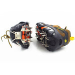 1 paio di 18 ramponi a punte grandi, per passeggiate invernali all'aperto, per la pesca sul ghiaccio, con racchette da neve, dimensioni:, M Black, L Black, M Orange, L Orange