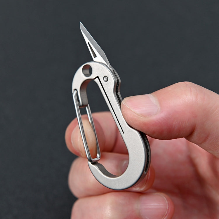 Portachiavi in lega di titanio Coltello piccolo Mini EDC Coltello da disimballaggio portatile, Titanium Alloy Keychain