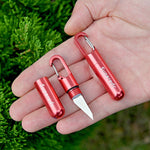 Portachiavi Ciondolo Coltello Piccolo Coltello Portatile da Taglio Artistico, Bronze, Aluminum Alloy Black, Aluminum Alloy Red