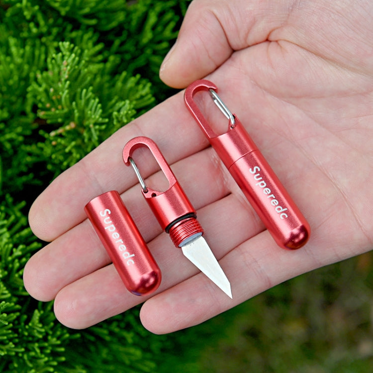 Portachiavi Ciondolo Coltello Piccolo Coltello Portatile da Taglio Artistico, Bronze, Aluminum Alloy Black, Aluminum Alloy Red